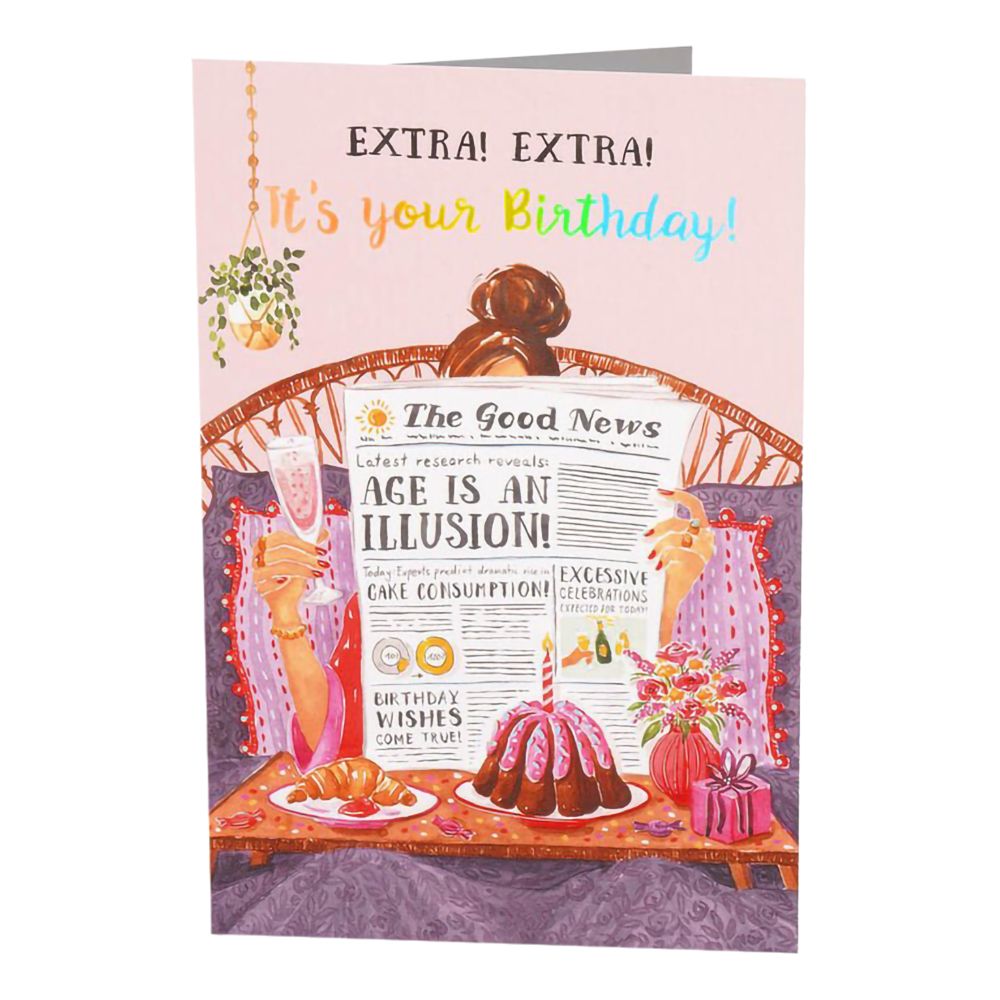 Fødselsdagskort Birthday Newspaper