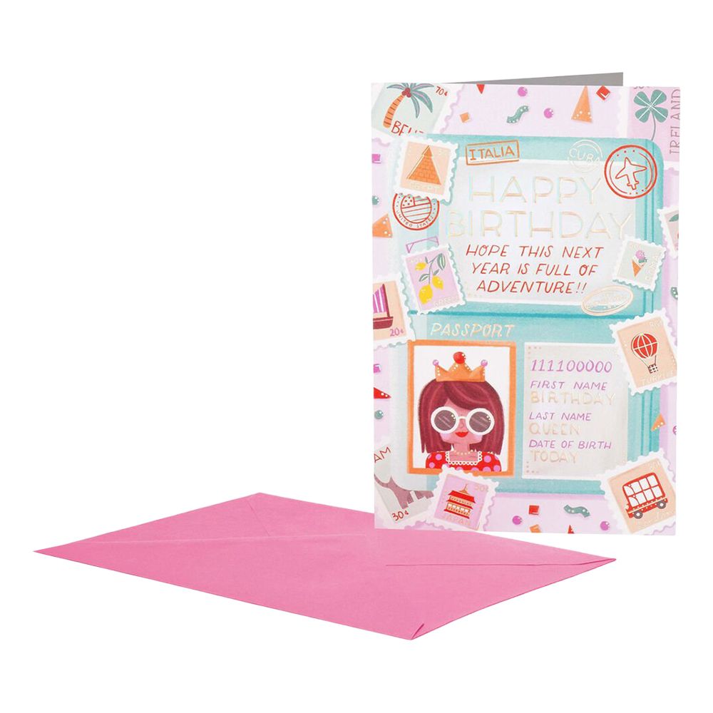 Bursdagskort Passport Birthday