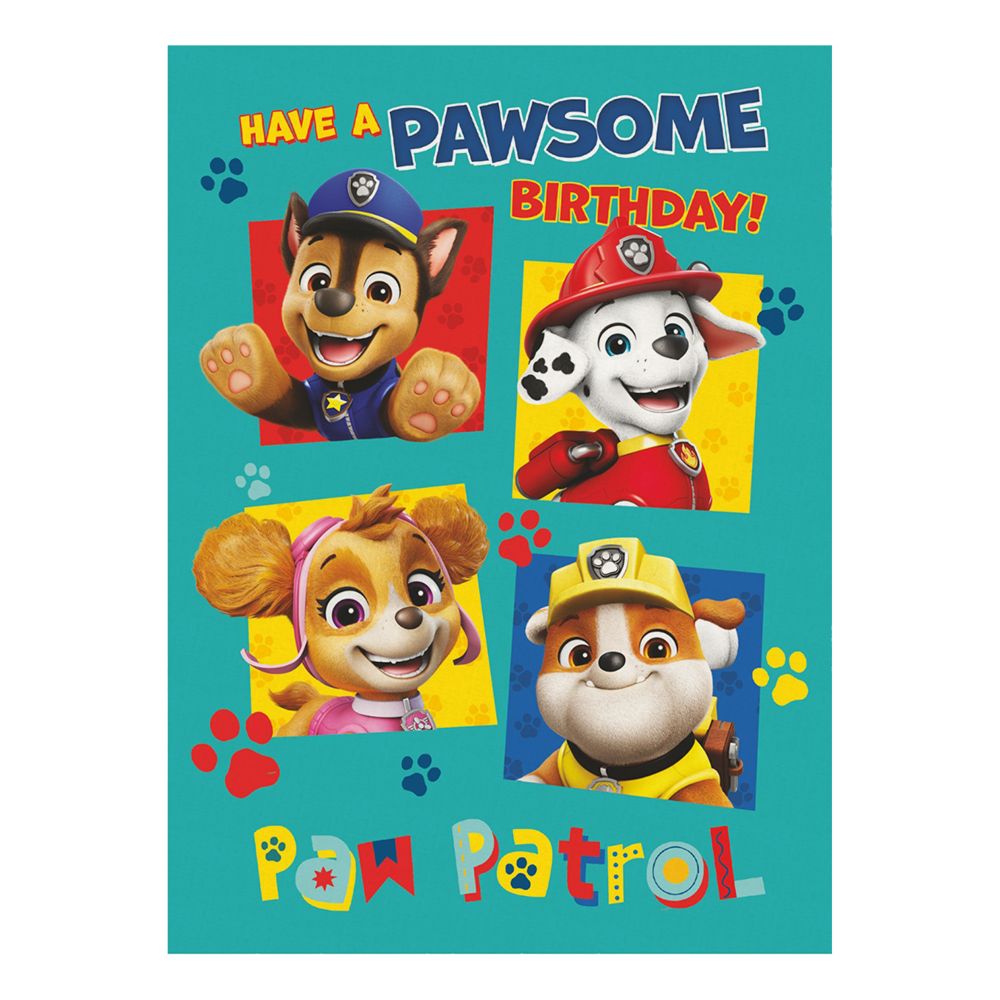 Bursdagskort Paw Patrol Grønn