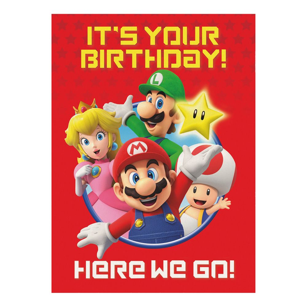 Födelsedagskort Super Mario