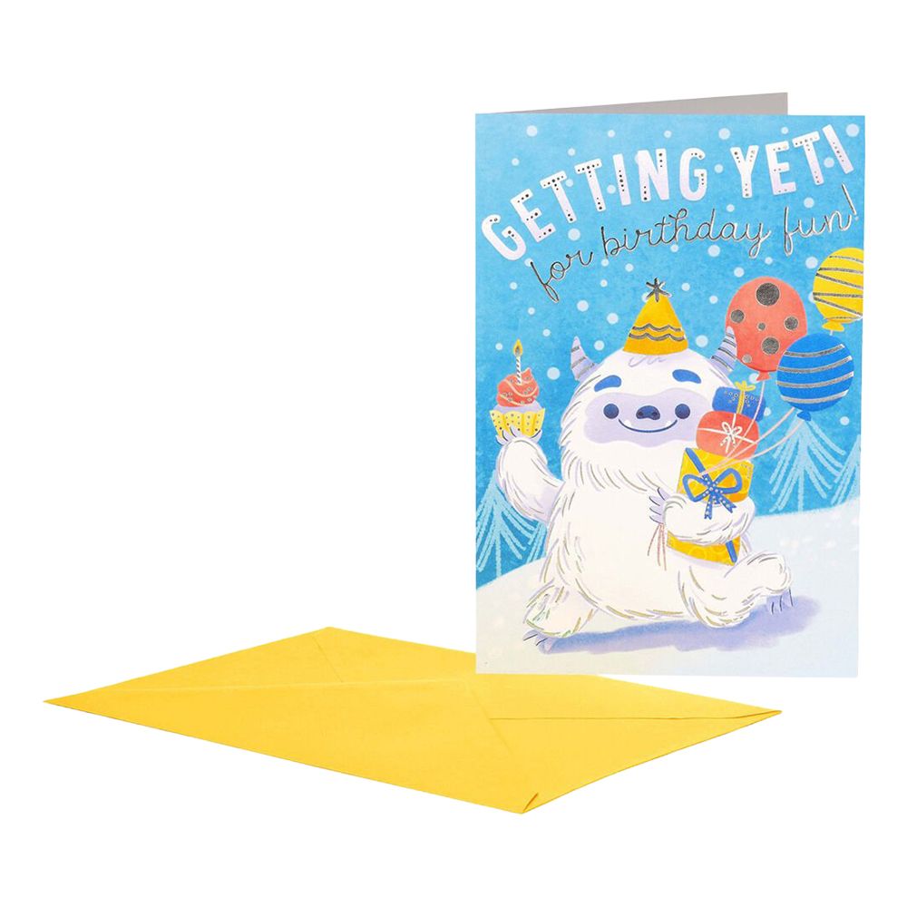 Bursdagskort Yeti Birthday