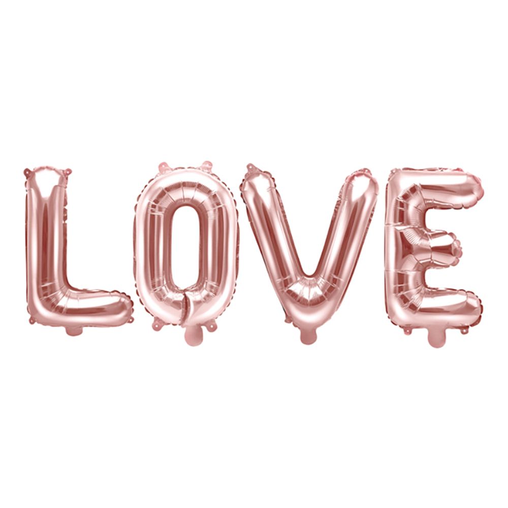 Folieballon Love Roséguld