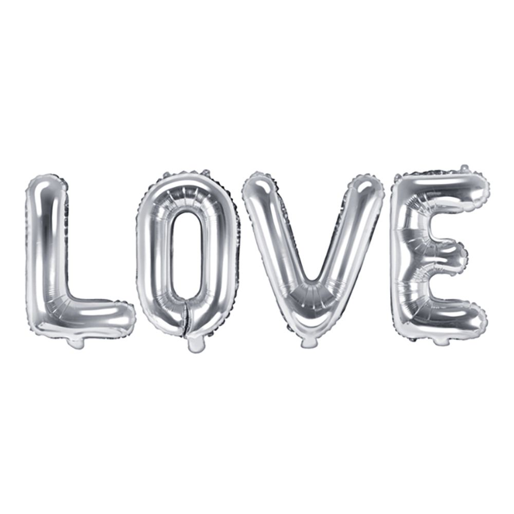 Folieballong Love Silver