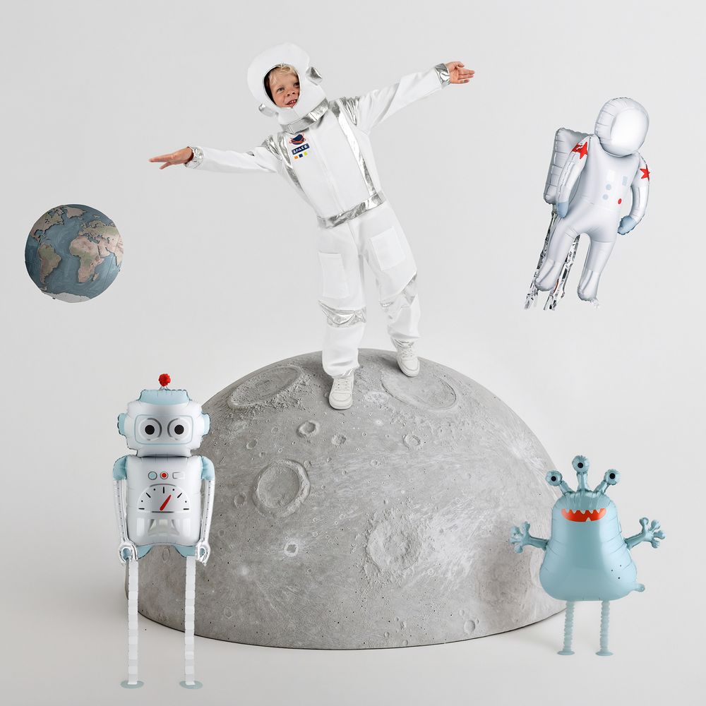 Folieballon Astronaut med Streamers