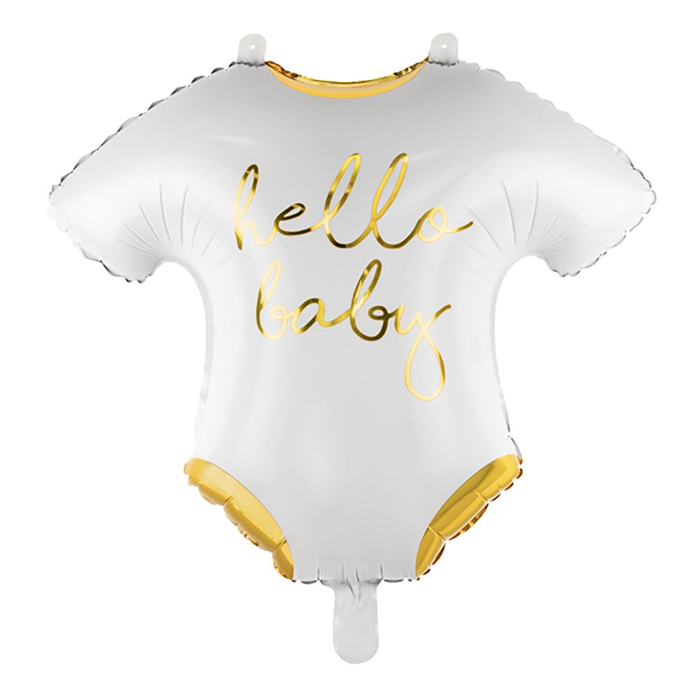 Folioilmapallo Baby Romper Valkoinen/Kulta