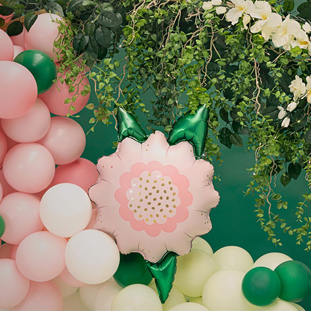 Folieballong Blomst Rosa