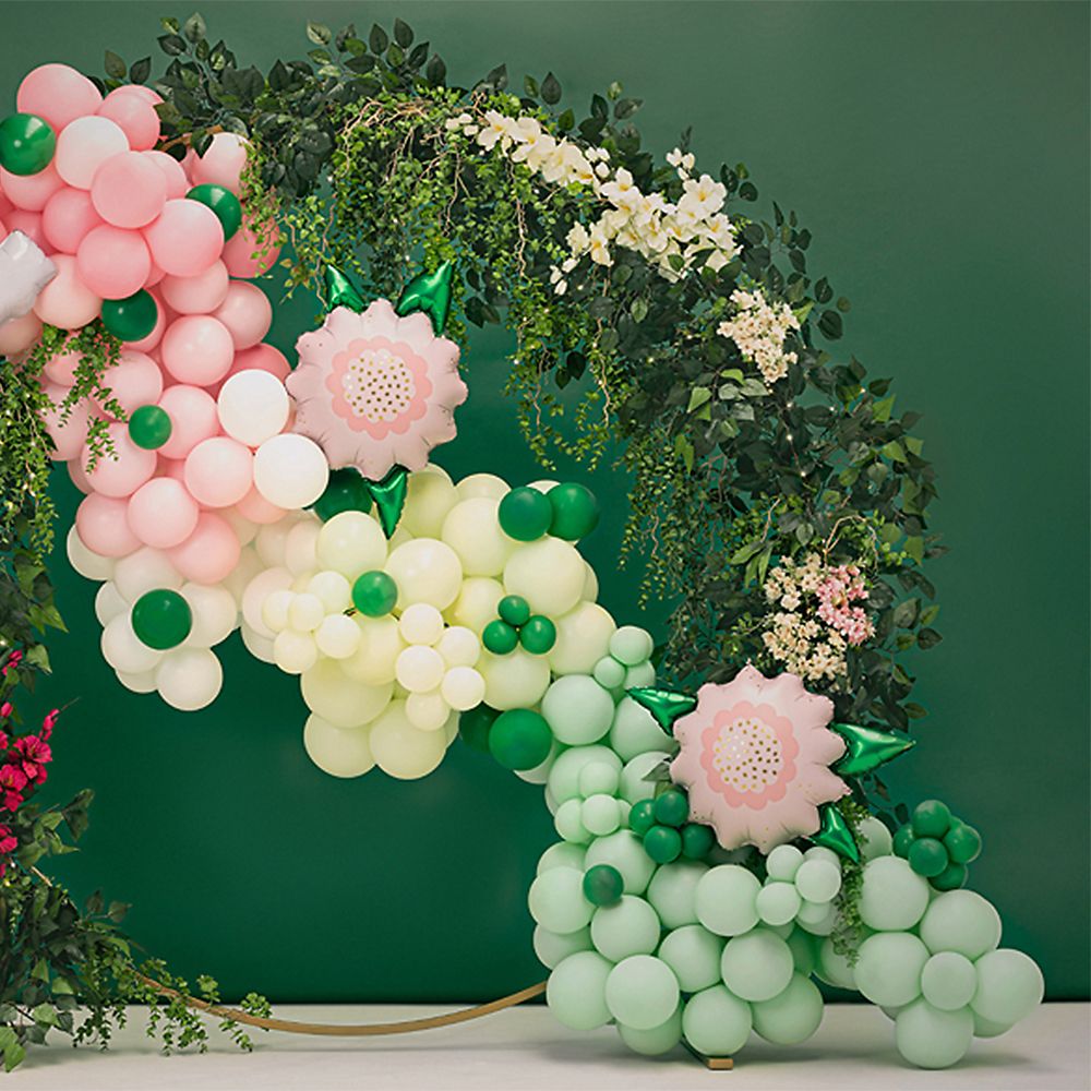 Folieballong Blomst Rosa
