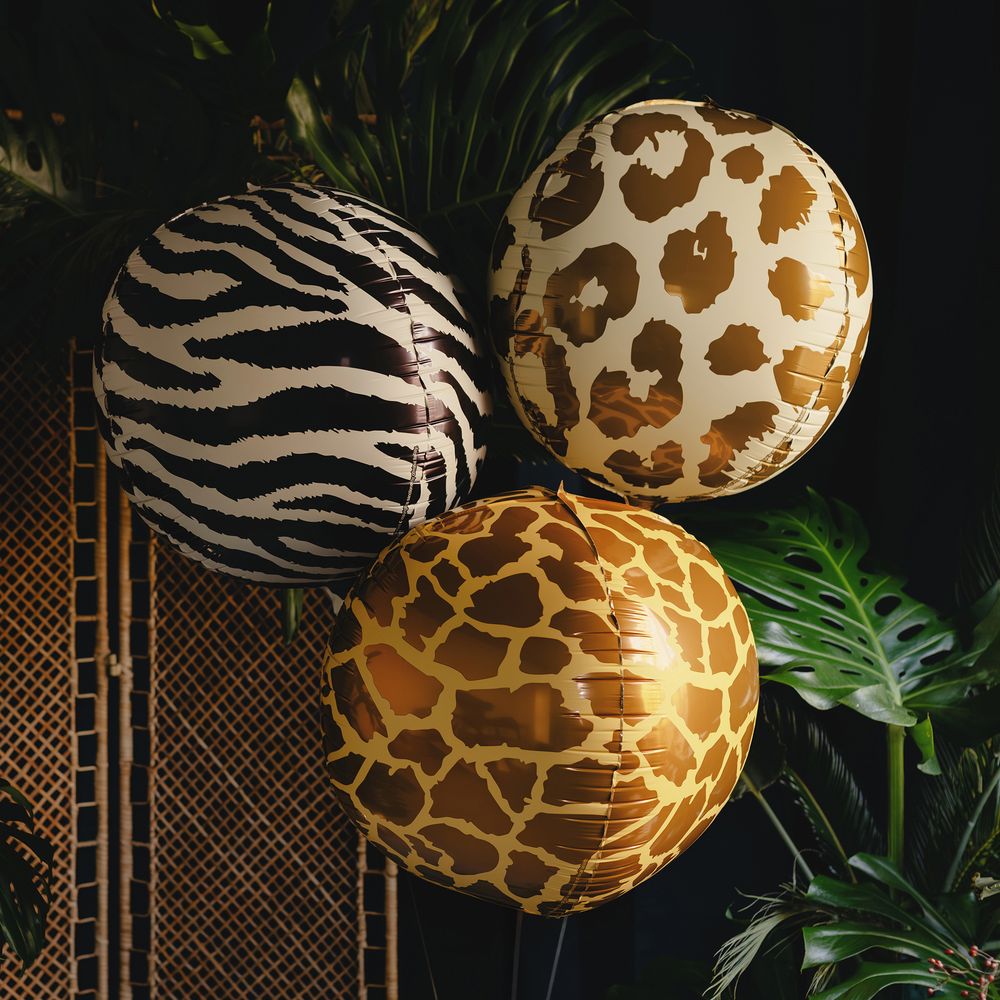 Folieballong Boll Leopardmönster Stor