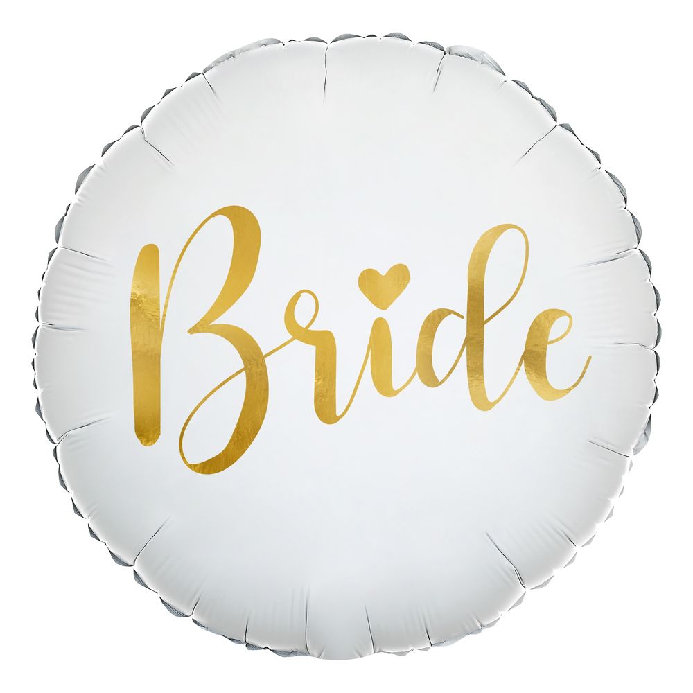 Folieballon Bride Rund Guld