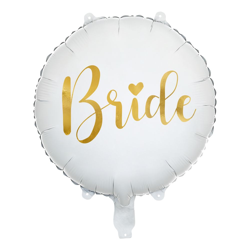 Folieballon Bride Rund Guld