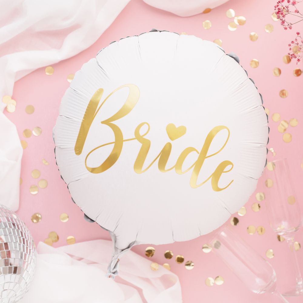 Folieballon Bride Rund Guld