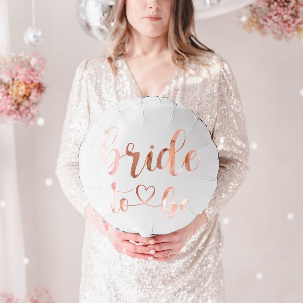 Folieballong Bride Rund Rosé
