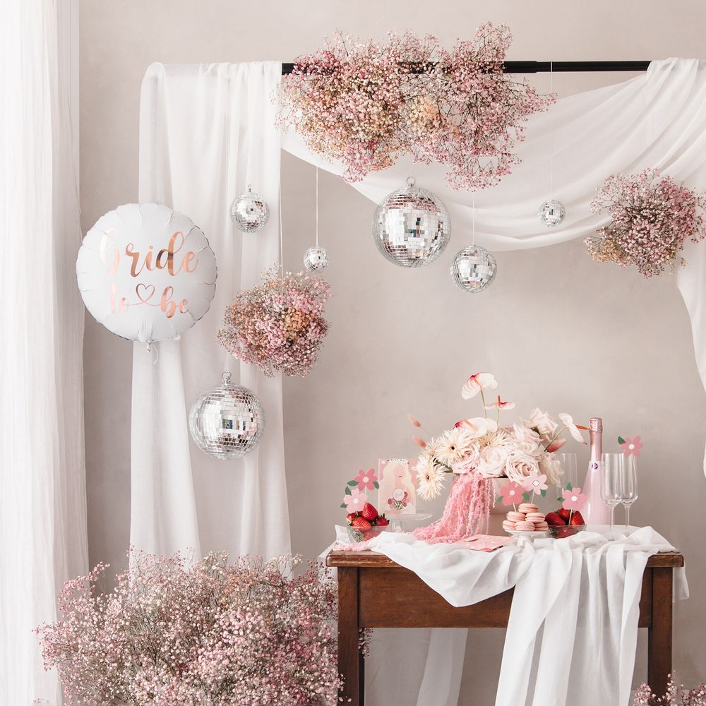Folieballong Bride Rund Rosé