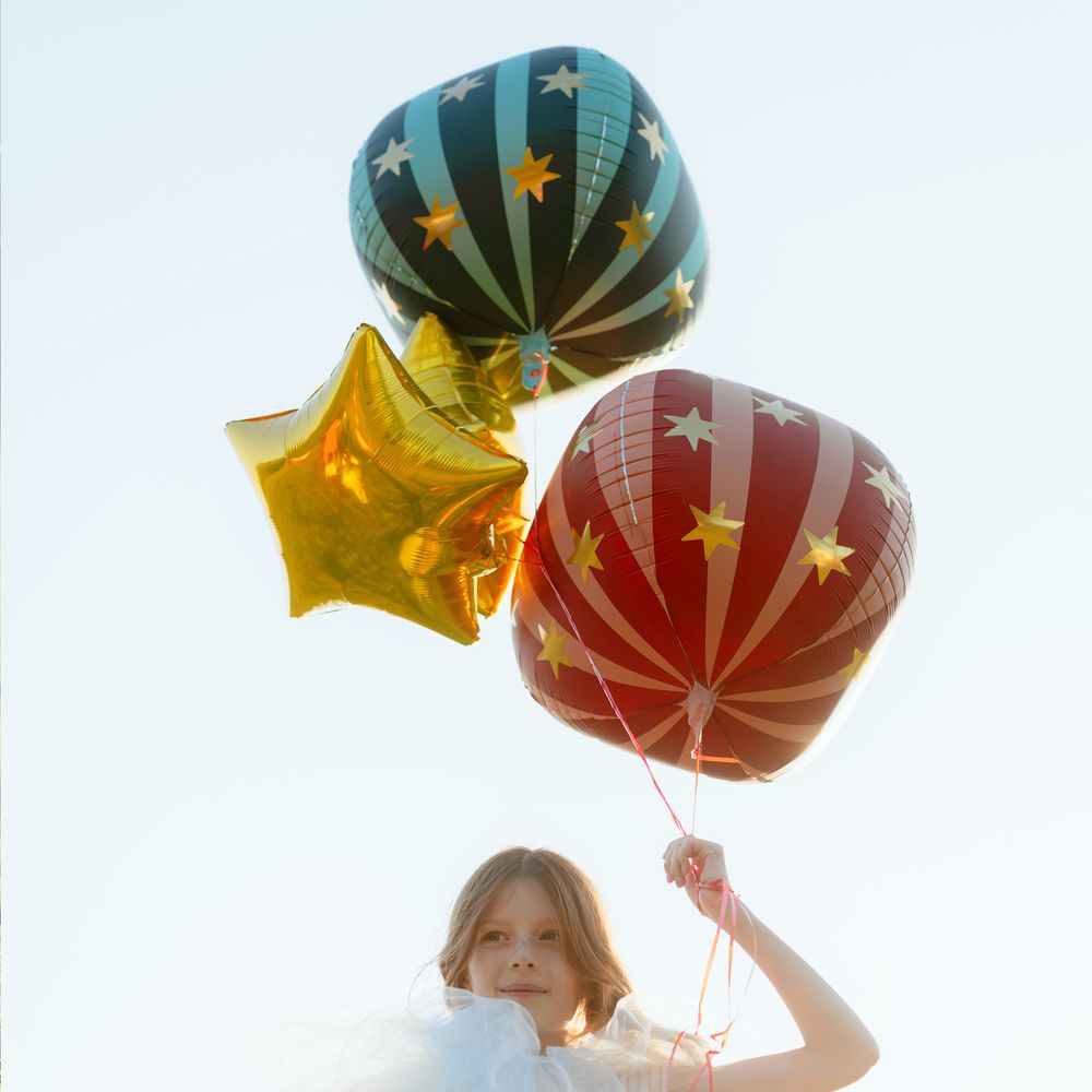 Folieballon Cirkus Rød