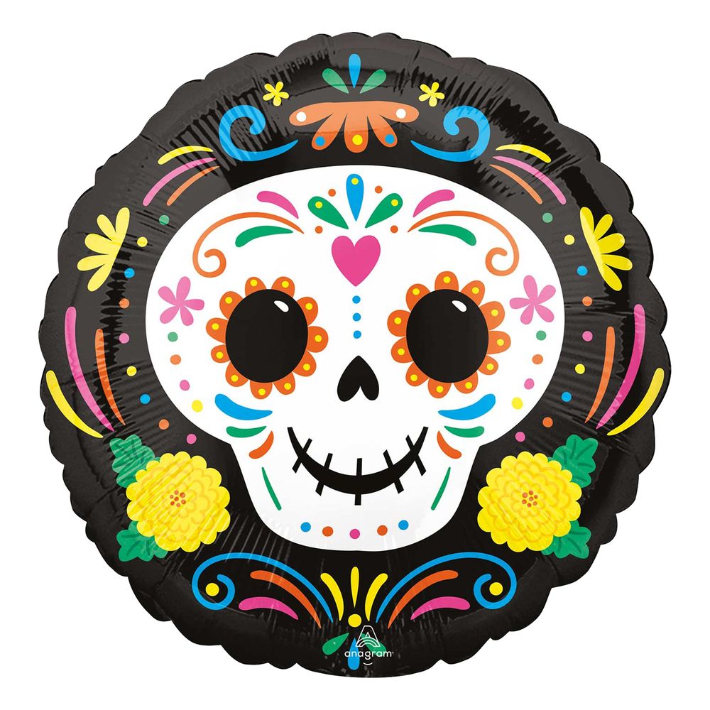 Folioilmapallo Day of the Dead Pääkallo
