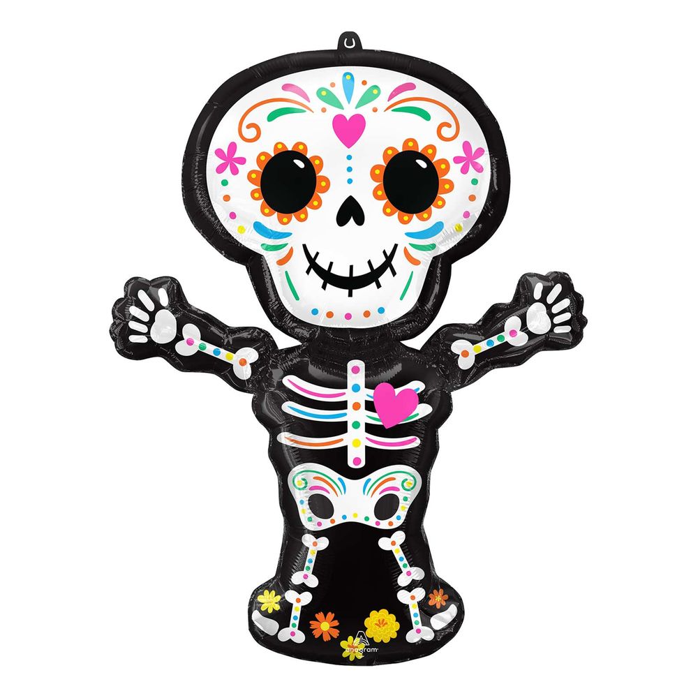 Folioilmapallo Day of the Dead Seisova Luuranko