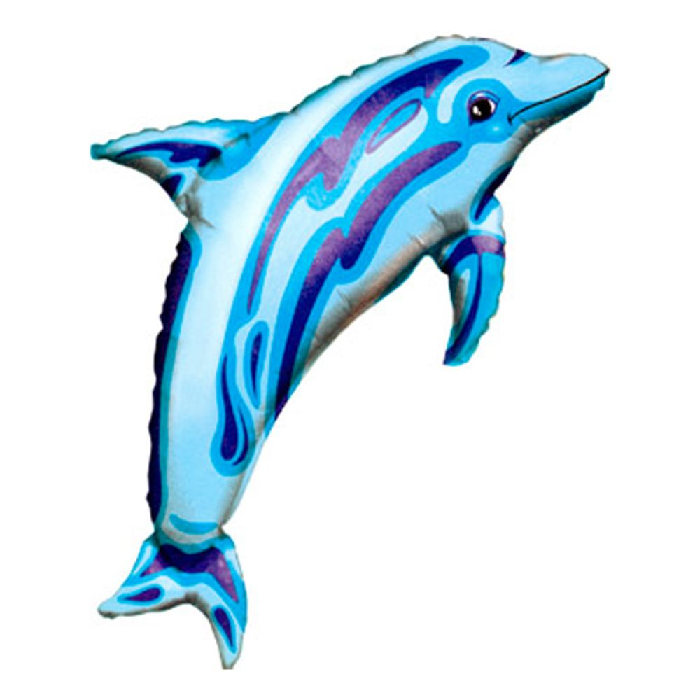 Folieballong Delfin Blå
