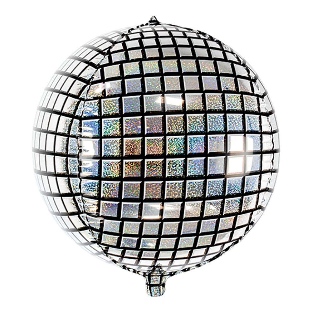 Folieballong Discokule Sølv Holografisk