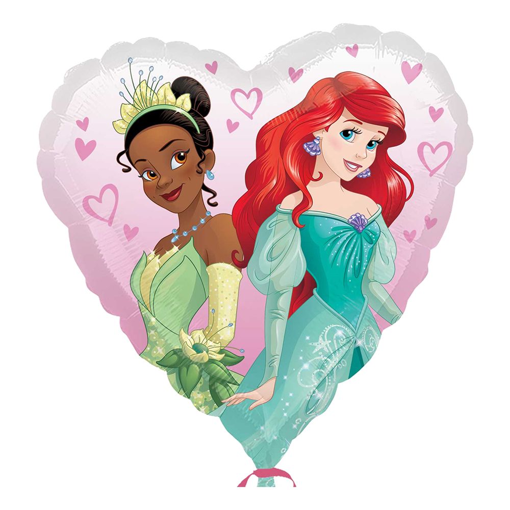 Folieballon Disneyprinsesser Hjerte