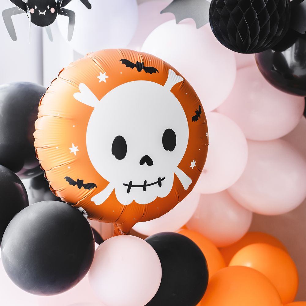 Folieballon Kranium Orange