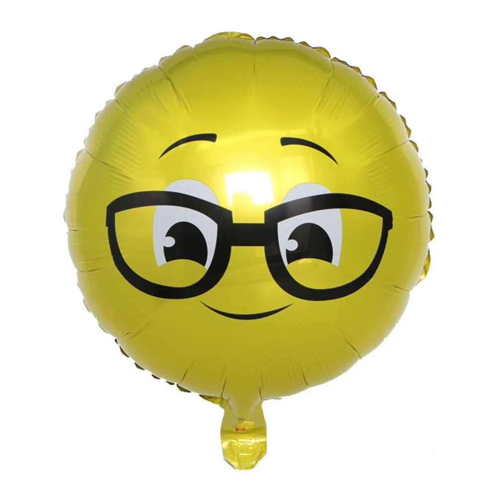 Folieballon Emoji Black Glasses