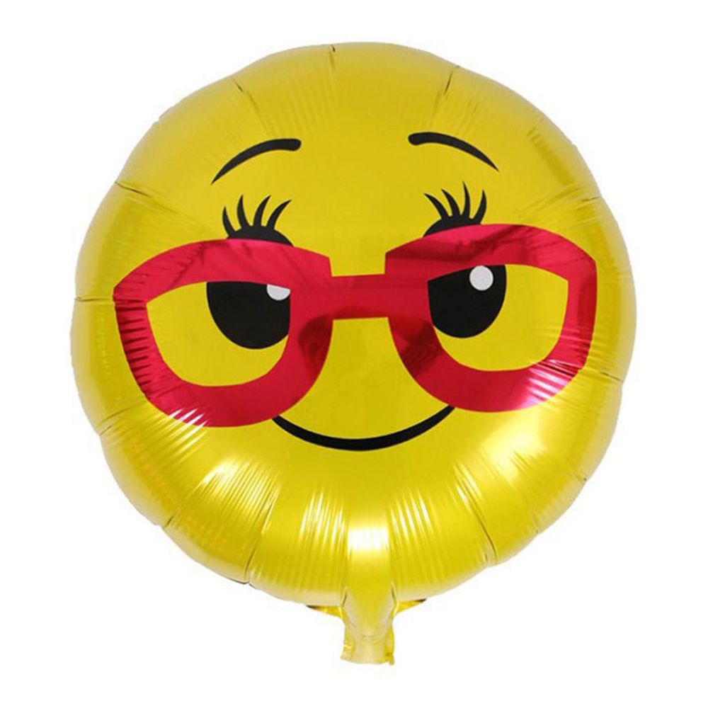 Folieballon Emoji Red Glasses