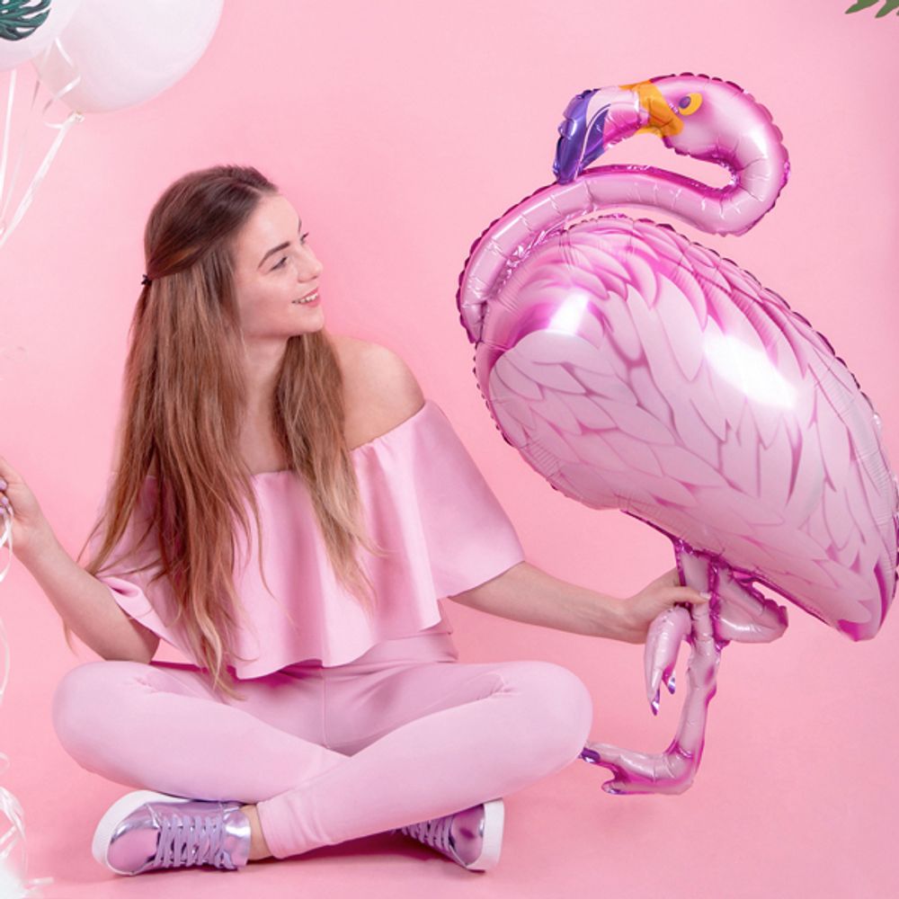 Folieballon Flamingo Lyserød