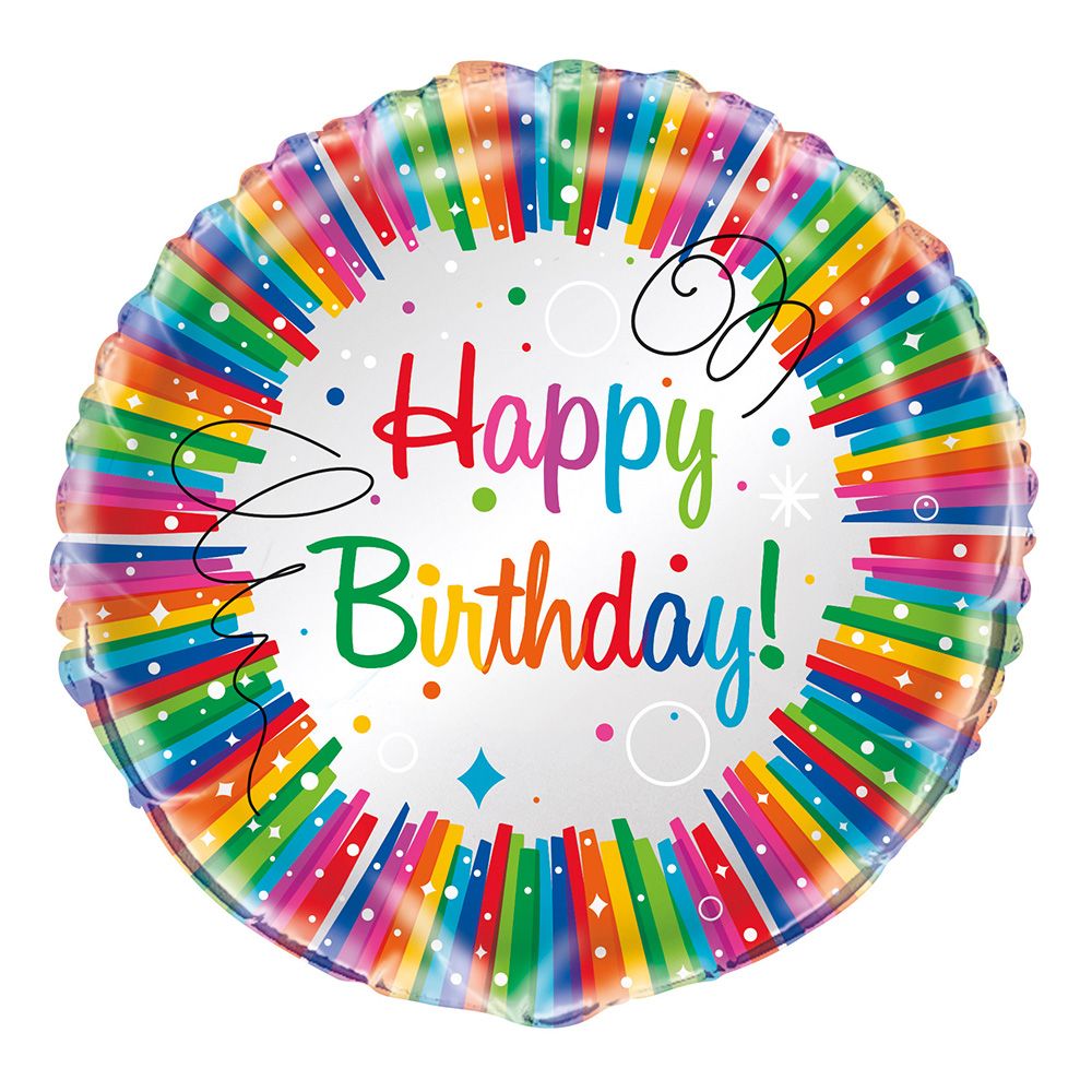 Folioilmapallo Happy Birthday Sateenkaari