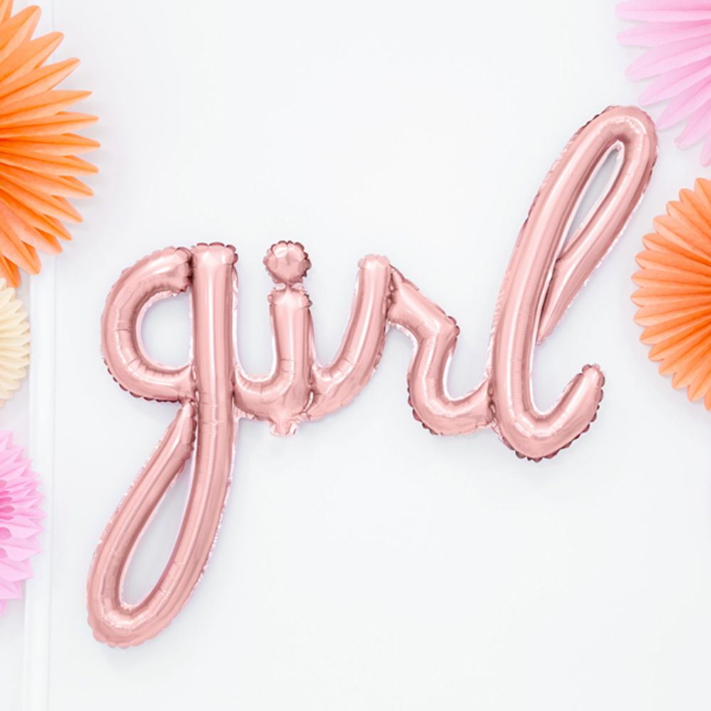 Folieballong Girl Roséguld