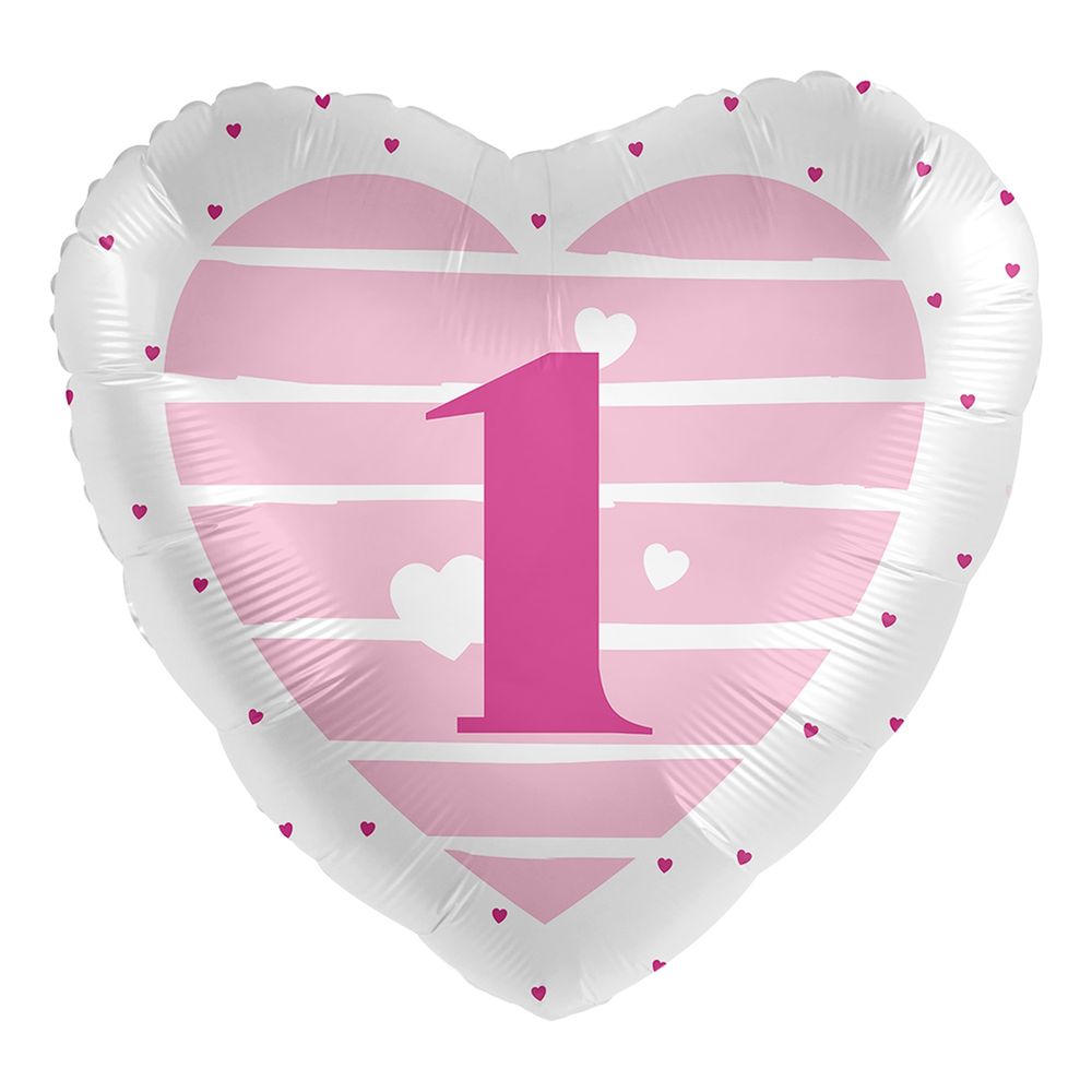 Folieballong Grattis Rosa