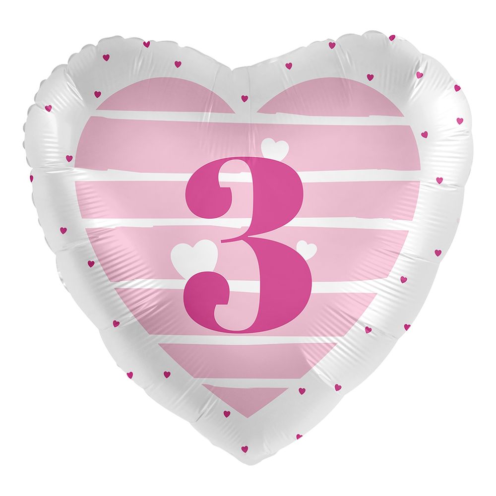 Folieballong Grattis Rosa