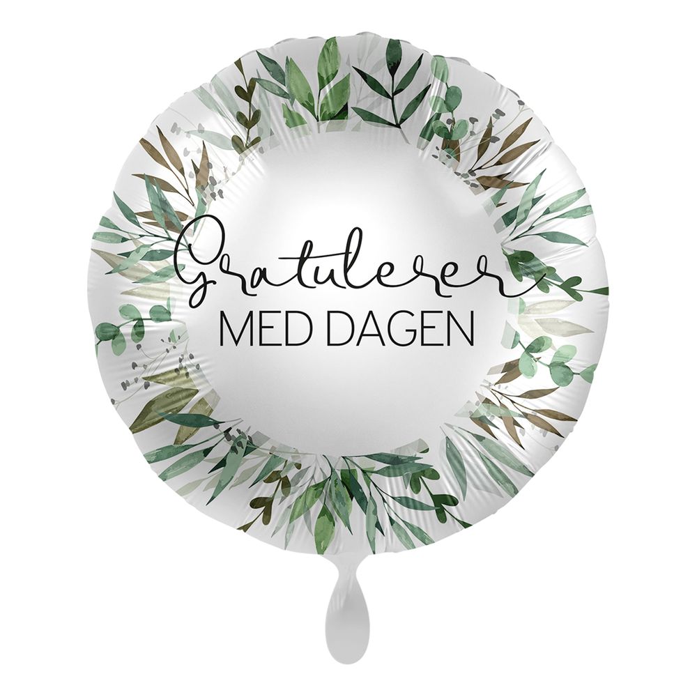 Folieballong Gratulerer med Dagen Blad