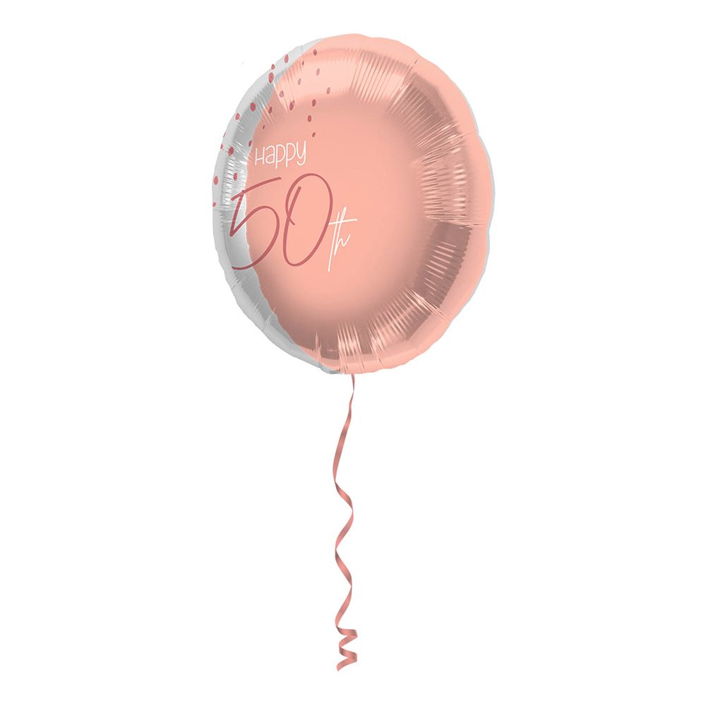 Folieballong Happy 50th Lush Blush