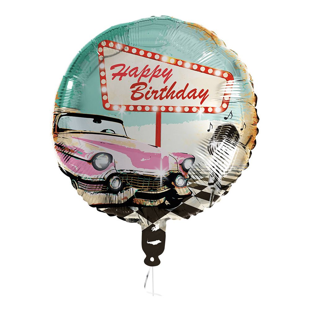 Folieballong Happy Birthday 50's