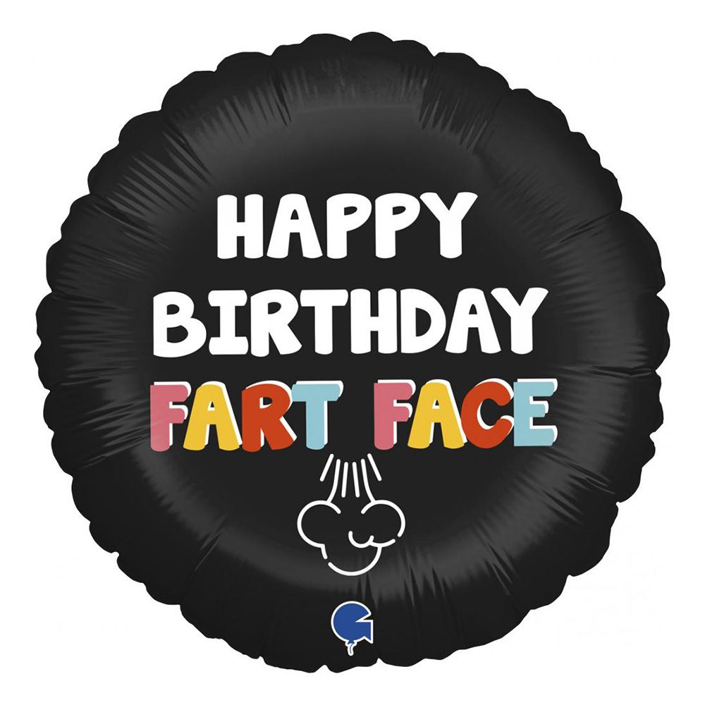Folioilmapallo Happy Birthday Fart Face