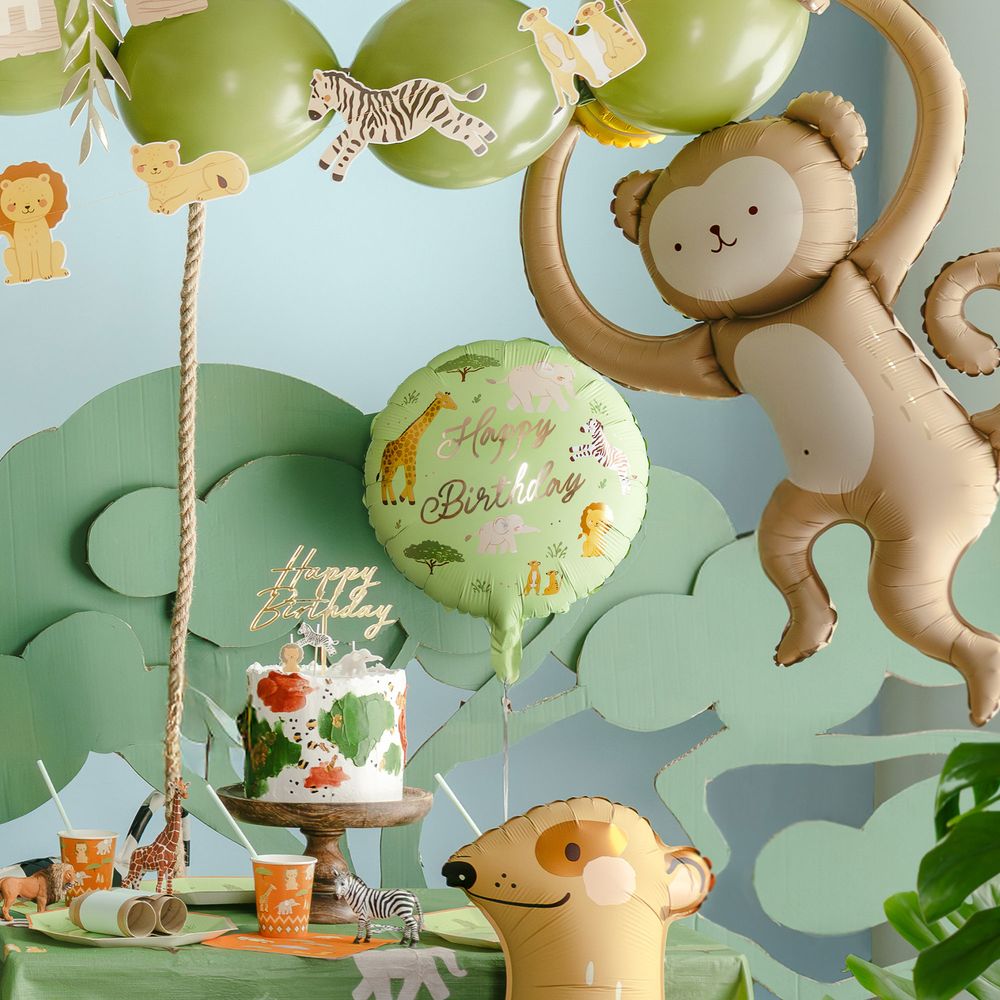 Folieballong Happy Birthday Safari Party