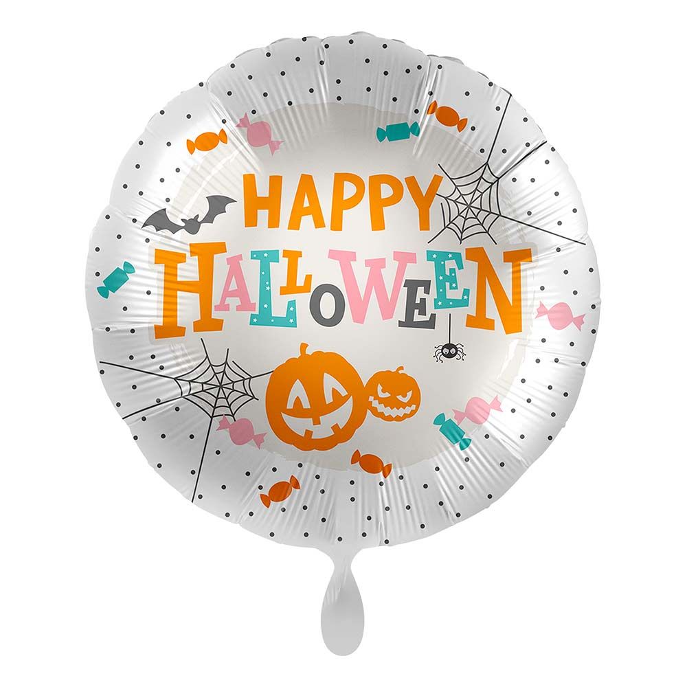 Folioilmapallo Happy Halloween Valkoinen