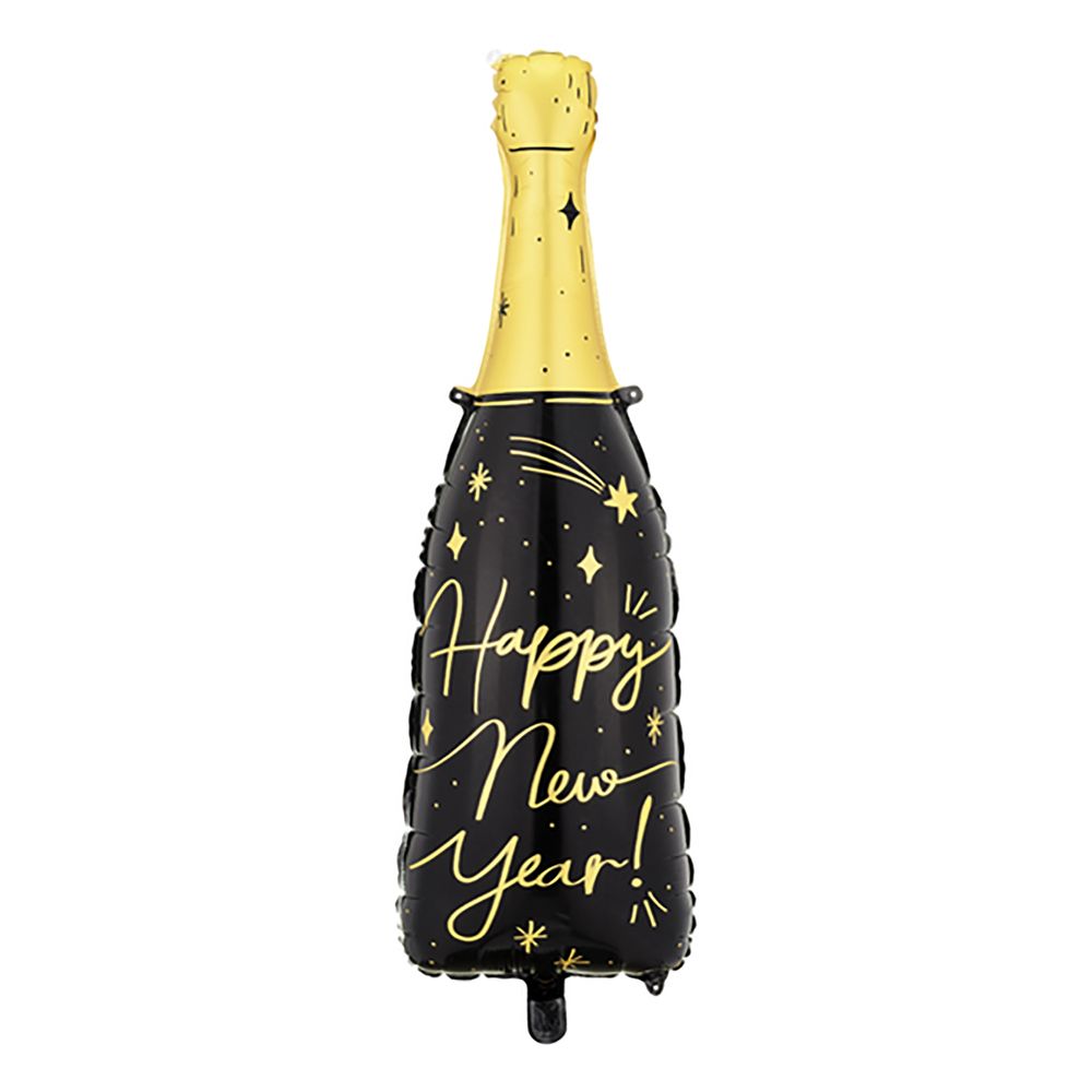 Folieballon Happy New Year Champagneflaske