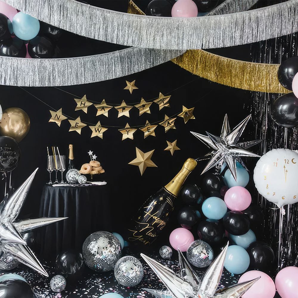 Folieballon Happy New Year Champagneflaske