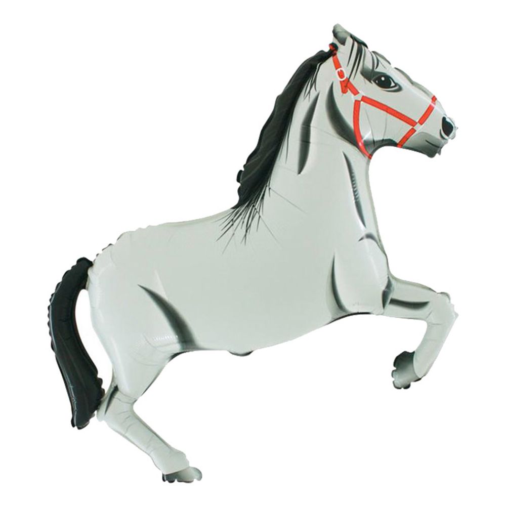 Folieballong Hest Hvit