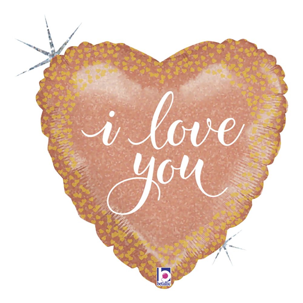 Folioilmapallo I Love You Ruusukulta