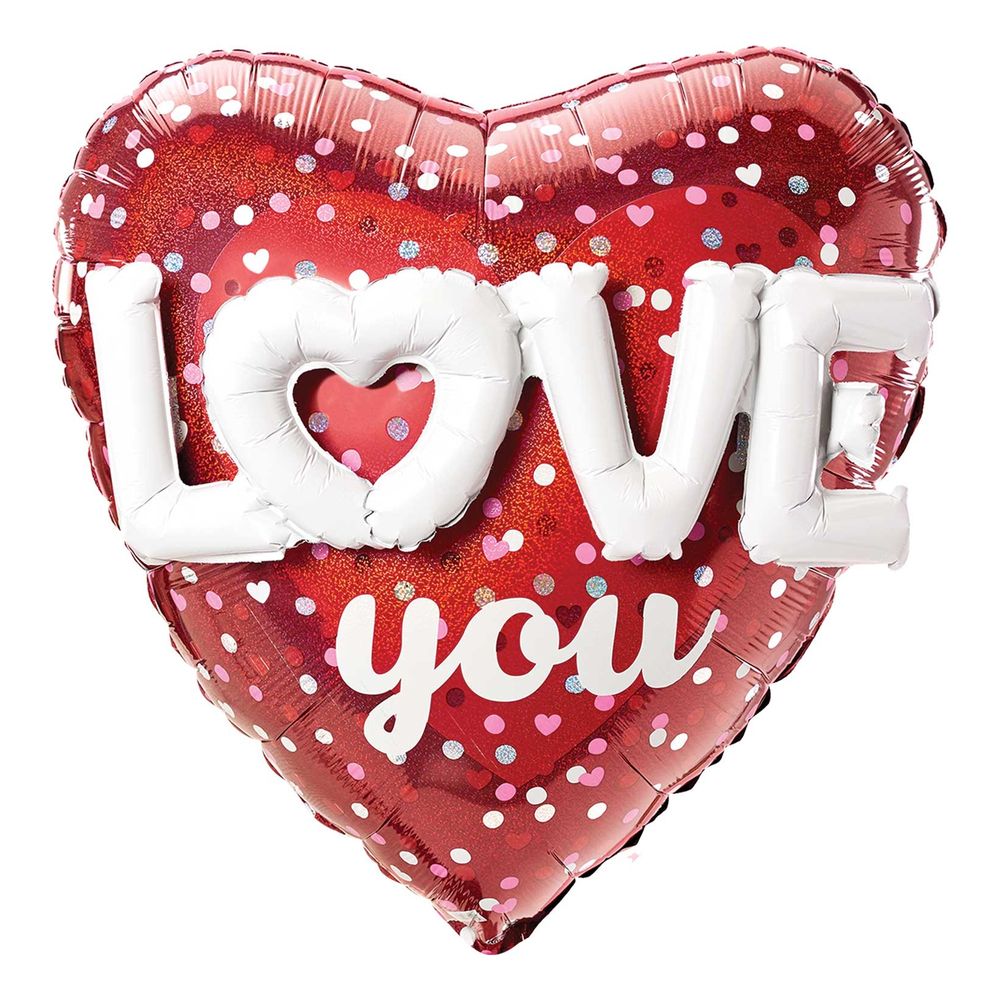 Folieballong Hjärta Love You Super Shape