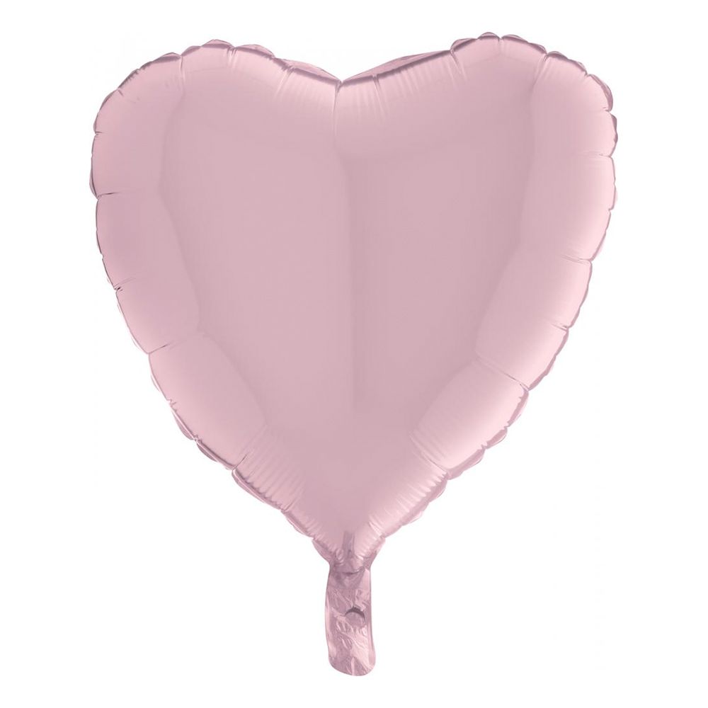 Folieballon Hjerte Pastel Lyserød
