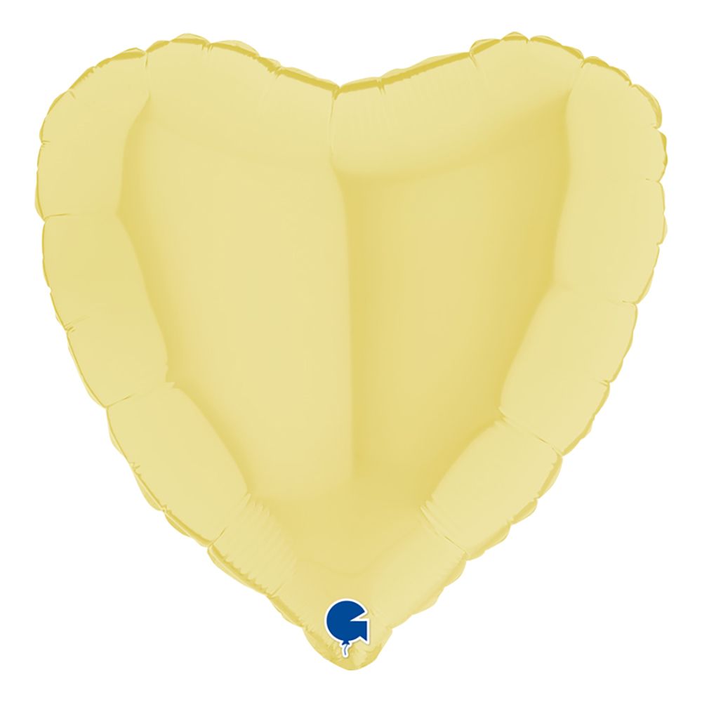 Folioilmapallo Sydän Pastellikeltainen Matta