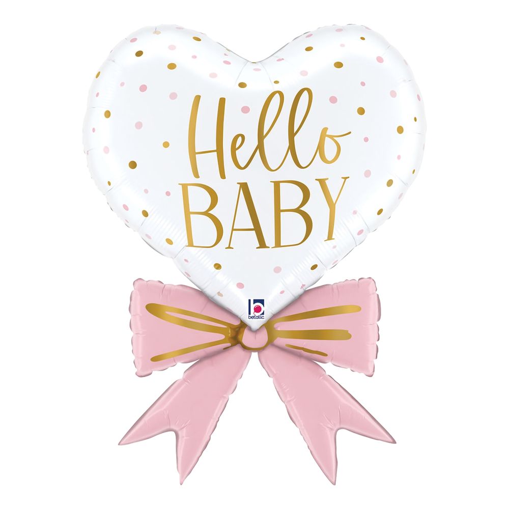 Folioilmapallo Sydän Pink Baby Bow