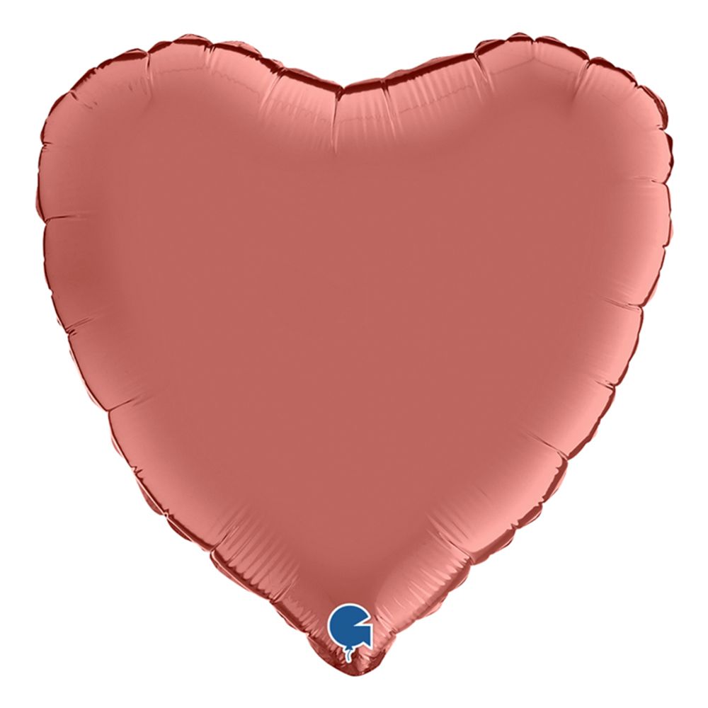 Folieballong Hjerte Roségull