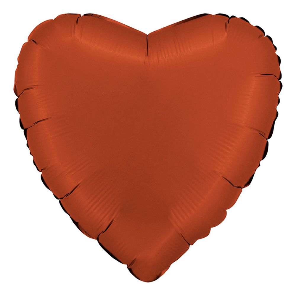 Foliopallo Sydän Satin Brick Red