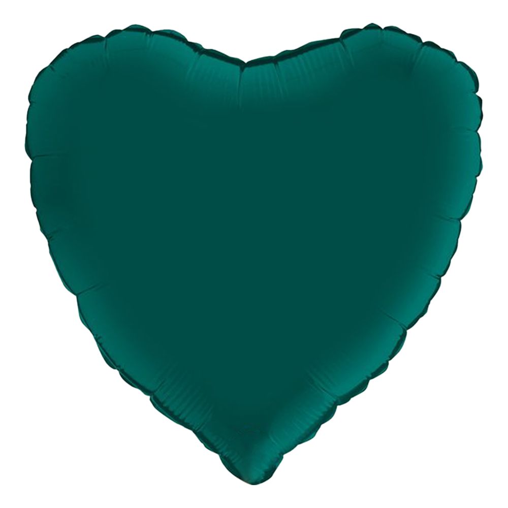 Folieballon Hjerte Satin Emerald Green
