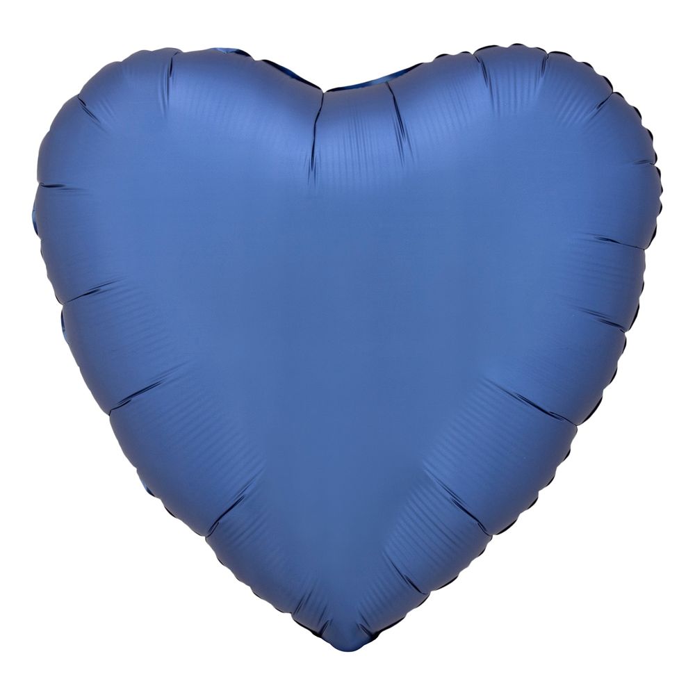 Folieballon Hjerte Silke Blå