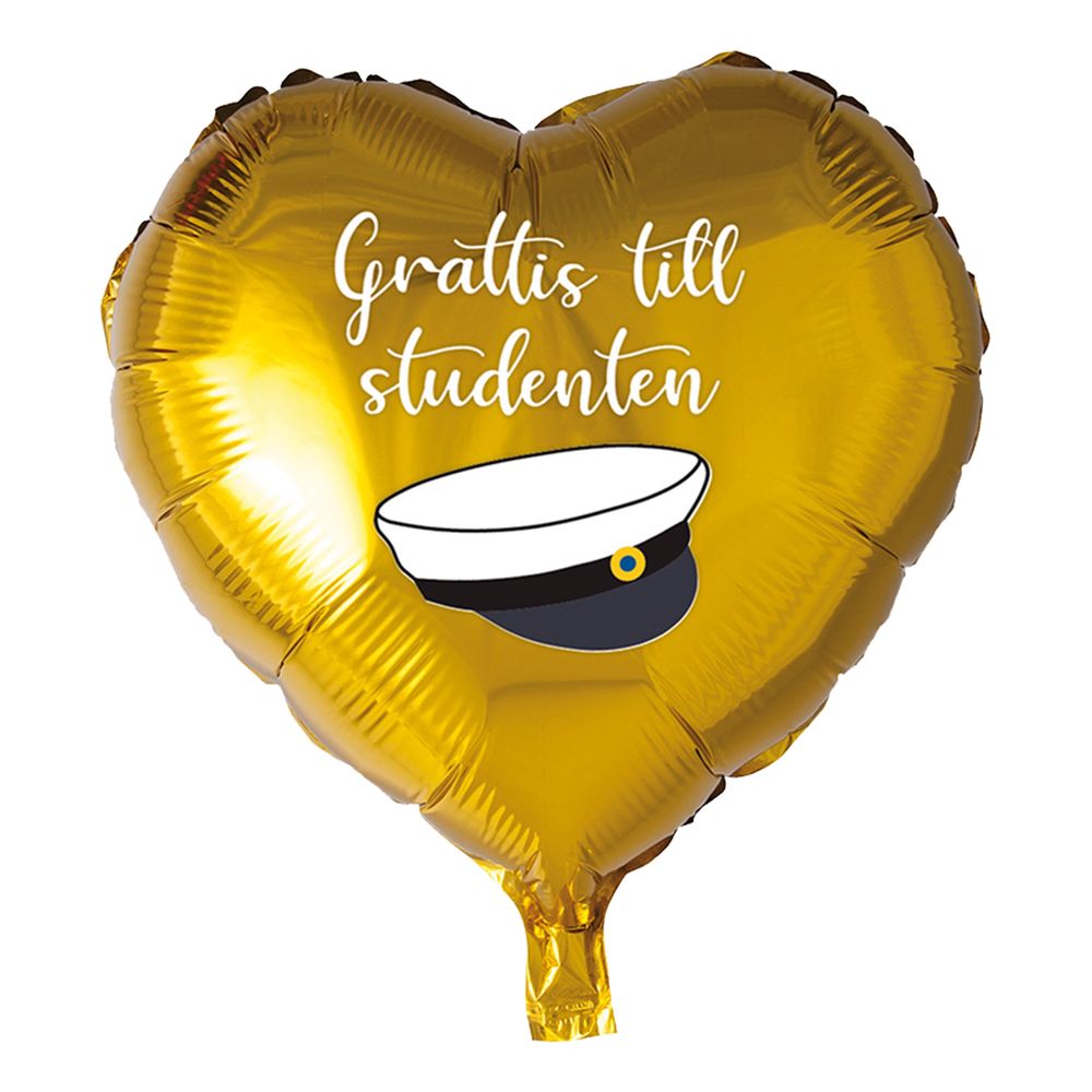 Folieballong Hjärta Studentmössa